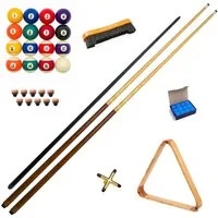 Stradivari Billardtisch Billard Zubehör-Set Spezial mit Spielhilfe, Das Komplett-Zubehör für Ihren Pool-Billardtisch