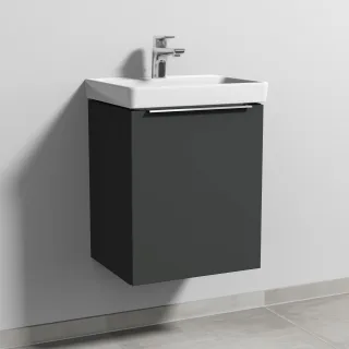 Sanipa 3way Waschtischunterbau zu Villeroy & Boch Avento Waschtisch mit 1 Tür, Graphit-Matt UP6191B