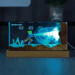 NIKOLATOY Kakarot Resin RGB Night Light Creative Desktop Decoration Ornaments