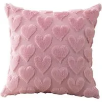 LAPAPRO Dekokissen Herzförmiges Plüschkissen ohne Baumwollfüllung, Valentinstag-Motiv.40*40CM