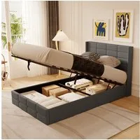 Bealife Polsterbett Einzelbett/Doppelbett mit hydraulischem Stauraum (120/140/160/180*200cm)