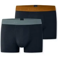 Schiesser Lange Unterhose 95/5 Multipacks (2er Pack) mit farblich abgesetztem, sportlichem Logo-Webgummibund