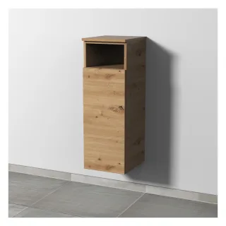 Sanipa 3way Mittelschrank mit 1 Tür und 1 offenem Fach, Eiche Natural-Touch, SM13085 SM13085