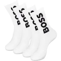 BOSS Langsocken QS Rib Logo CC (2-Paar) mit großem BOSS Logo