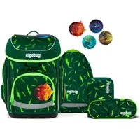 ergobag Schulranzen Schulranzen-Set CUBO Bärtastisch 5-teilig, 25/26 (5-teilig), ergonomisch, höhenverstellbar, Your-Size-System, ab 1. Klasse