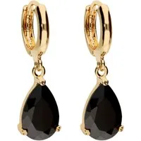 LÖB Paar Creolen Damen Ohrringe Hängend Creolen Tropfen Zirkonia Stein Anhänger Gold (Geschenke für Frauen Beste Freundin Mutter Mama Damen Ehefrau sie zum Geburtstag Ostern Muttertag Muttertagsgeschenk), Goldene Ohrhänger Tropfenform Vergoldet Schwa