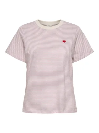 JDY - JDYPISA LIFE S/S PRINT TOP JRS NOOS Cloud Dancer - Gr. - L