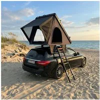 TZIpower Dachzelt Dachzelt Autodachzelt Alu Hardcase Schwarz/Grau + optional Sonnensegel, Personen: 2