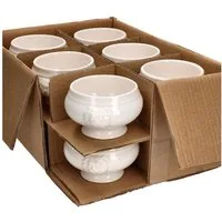 MamboCat Suppenschüssel 12x LEO Löwenkopf-Terrinen 250ml weiß, Steingut