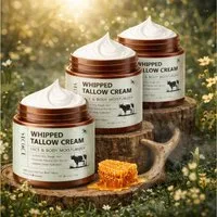 NEXGEN LUXUS SCHÖNHEIT & HAUTPFLEGE Hautcreme Gesicht Creme Tallow Rindertalg Honig Beef Hautpflegecreme 120 g Packung, 3-tlg., Aufgeschlagene Honigcreme Langanhaltende Feuchtigkeit Pflege