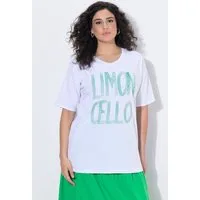 Ulla Popken T-Shirt T-Shirt Limoncello Oversized V-Ausschnitt Halbarm