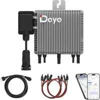 SUNNIVA Wechselrichter DEYE Mikro-Wechselrichter 800 W SUN-M80G4-EU-Q0, (inkl. 5m Anschlusskabel und 4x1m Solarkabel für Balkonkraftwerk, IP67 wetterfest, Plug&Play Installation, 2 MPPT, WIFI, Micro Inverter)