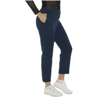 SYS Schlupfchinohose Stoffhose Damen Chinohose Slim Fit 7/8 Damenhose bequeme Chino Hose ze Dehnbund, Umschlagsaum, zwei Vordertaschen