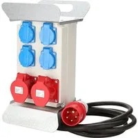 Clanmacy Stromverteiler Kraftstrom Starkstrom Verteiler Adapter CEE-Steckdose Steckdosenverteiler