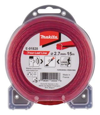 Makita Mähfaden Four-Leaf, 2,7 mm - 15 m - rot - E-01828 rot