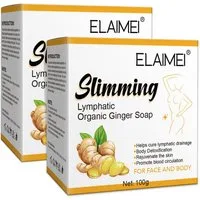 P-Beauty Cosmetic Accessories Feste Duschseife Ingwer Ginger Seife Kojisäure-Seife Seifenstück Gesichtsseife Body, 2-tlg., Seife, Reduziert Schwellungen, Gesicht, Haut, Körper