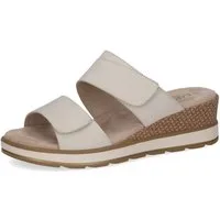 Caprice Pantolette Keilabsatz, Sommerschuh, Schlupfschuh mit zwei Klettriemen