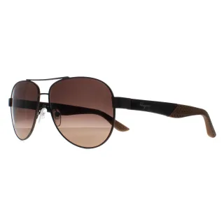 Salvatore Ferragamo Aviator Herren Matte dunkel Ruthenium grau braun Gradient SF275S