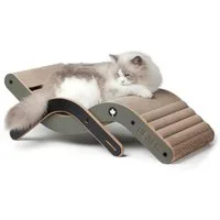 Canadian Cat Company Kratzbrett Design-Kratzmöbel Beach Chair, Katzenliege, Sonnenliege für Katzen, dunkel, 70 x 35 x 25 cm