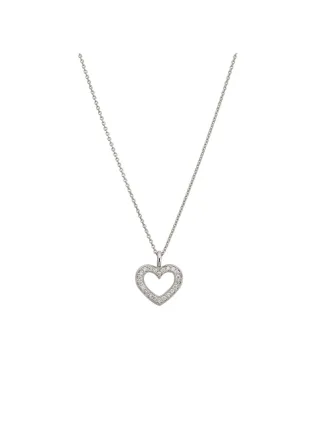 Lyomi Anhänger mit Kette 585/- Weißgold 22 synth. Diam. 0,18ct