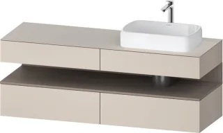 Duravit Qatego Konsolenwaschtischunterbau wandhängend Taupe Matt 1600x550x600 mm - QA4778043910000 QA4778043910000