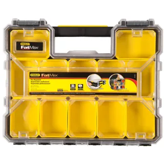 STANLEY FATMAX Organizer 10 flache Fächer 44,6x7,4x35,7cm herausnehmbare Boxen - 1-97-519