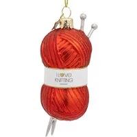 SIKORA Christbaumschmuck Wollknäul besondere Weihnachtskugel Glas Anhänger – BS619, Christbaumschmuck Deko - traditionell, witzig & außergewöhnlich