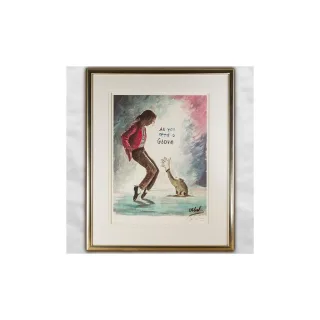 Otto Waalkes Original Farblithografie "All you need is glove"...