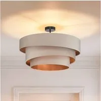 Lindby Deckenleuchten Jusari, Creme IP20, 3 x 60 W