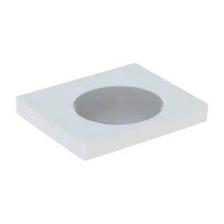 Geberit Preciosa II Waschtisch 123261600 60 x 50 cm, we KeraTect, ohne Hahnloch + Überlauf