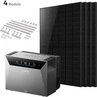 SolarMars Balkonkraftwerk mit Speicher Anker SOLIX Solarbank 4 E5000 Pro, 2000Wp/4000Wp, Monokristallin