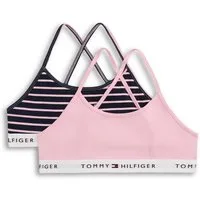 Tommy Hilfiger Underwear Bralette 2PK STRAPPY BRALETTE PRINT (Packung, 2-tlg., 2er) mit Logobund