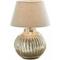 Mirabeau Tischleuchte Tischlampe Lillemor antiksilber/creme