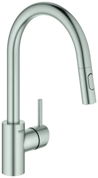GROHE EH-SPT-Batterie Concetto 31483 h. Ausl. azb.Spbr. GROHE Zero supersteel, 31483DC2 31483DC2