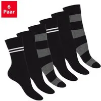 Footstar Socken Damen & Herren Ringel Socken (6 Paar)