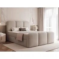 Compleo Boxbett Wolkenbett, Bequem H3, MADE IN EU, Doppelbett gepolstertes Kopfteil mit Bettkasten