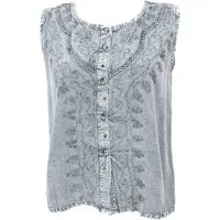Guru-Shop T-Shirt Besticktes indisches Hippie Top, Boho-chic.. Festival, Ethno Style, alternative Bekleidung