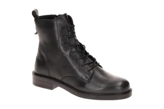 Tamaris 1-25105-47 Damen Stiefeletten schwarz bequem Lace Up Boots