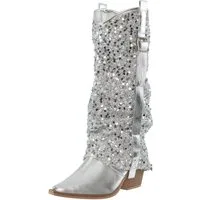 Salinyang Pailletten Stiefel Damen Cowboy Boots Kunstleder Stiefel Glitzer Look Stiefel