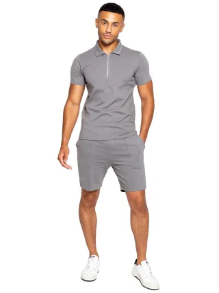 Enzo | Herren-Polo-Trainingsanzug-Set - Grau