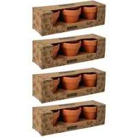 HAC24 Duftkerze Citronella Kerze im Terrakotta Topf 7x7 cm Mückenschutz Insektenschutz (Set, 12-tlg), Brenndauer je 6 Stunden