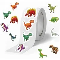 Ware aus aller Welt Aufkleber 500 Dinosaurier Sticker selbstklebend 2,5 cm verschiedene Dino-Motive, (500tlg)