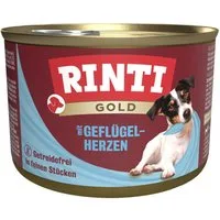 Rinti Gold mit Geflügelherzen 185 g - 12 Stück, für: Hund