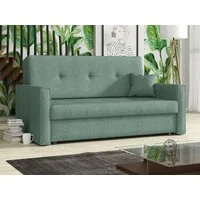 MIRJAN24 Schlafsofa Viva Bis III, mit Bettkasten und Schlaffunktion, inkl. Kissen, 3 Sitzer, Metallfüße