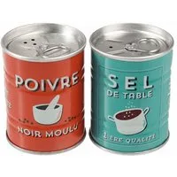 Rex London Salz- / Pfefferstreuer SEL & POIVRE, (Retro-Design, Set, 2-tlg), ca. Ø 5,2 x 6,7 cm (je Streuer)