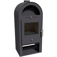 Kaminofen "Save", Exklusiv, Lieferung bis ins Wohnzimmer, 6 kW, Zeitbrand, mit Holz- und Warmhaltefach, nur 65 Kg leicht
