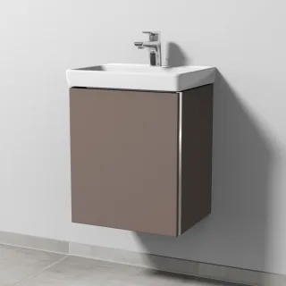 Sanipa 3way Waschtischunterbau zu Villeroy & Boch Avento Waschtisch mit 1 Tür, Taupe-Matt BP6181T
