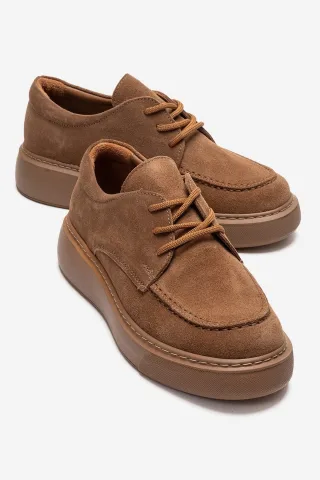 Mareon Leder Schnürsneaker