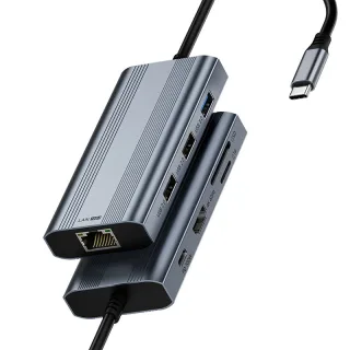 8-in-1 Type-C Multifunctional Docking Station with USB2.0 / USB3.0*2 / 4K60Hz HD / PD100W Type-C / RJ45 / SD&TF Card Slo