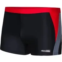Aqua Speed Badehose für Herren Dario Badepant Training chlorfest Schwarz Rot L (Sportausführung für dynamische Serien im Becken) Belastbare Nähte für hohe Beanspruchung im Alltag